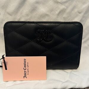 Juicy Couture Black Quilted Leather Wallet